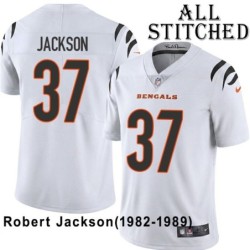 White Embroidered Robert Jackson Cincinnati Bengals #37 Stitched Jersey