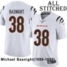 White Embroidered Michael Basnight Cincinnati Bengals #38 Stitched Jersey