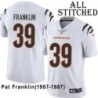 White Embroidered Pat Franklin Cincinnati Bengals #39 Stitched Jersey