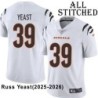 White Embroidered Russ Yeast Cincinnati Bengals #39 Stitched Jersey