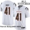 White Embroidered Patrick Body Cincinnati Bengals #41 Stitched Jersey