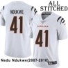 White Embroidered Nedu Ndukwe Cincinnati Bengals #41 Stitched Jersey