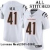 White Embroidered Lorenzo Neal Cincinnati Bengals #41 Stitched Jersey