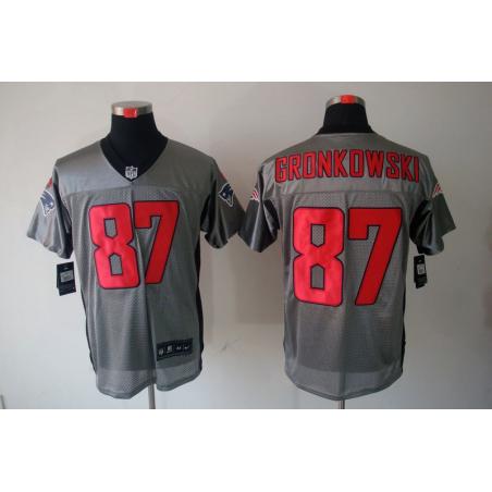 [NEW,Gray-Shadow]Rob Gronkowski Football Jersey -New England #87 Gray Jersey