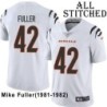 White Embroidered Mike Fuller Cincinnati Bengals #42 Stitched Jersey