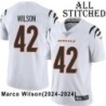 White Embroidered Marco Wilson Cincinnati Bengals #42 Stitched Jersey