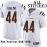 White Embroidered Rex Keeling Cincinnati Bengals #44 Stitched Jersey