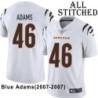 White Embroidered Blue Adams Cincinnati Bengals #46 Stitched Jersey