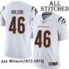 White Embroidered Joe Wilson Cincinnati Bengals #46 Stitched Jersey