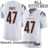 White Embroidered Keandre Jones Cincinnati Bengals #47 Stitched Jersey