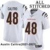 White Embroidered Austin Calitro Cincinnati Bengals #48 Stitched Jersey