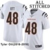 White Embroidered Tyler Ott Cincinnati Bengals #48 Stitched Jersey