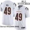White Embroidered Darius Hill Cincinnati Bengals #49 Stitched Jersey