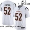 White Embroidered Brad Cousino Cincinnati Bengals #52 Stitched Jersey