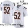 White Embroidered Billy Granville Cincinnati Bengals #52 Stitched Jersey