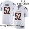 White Embroidered Dontay Moch Cincinnati Bengals #52 Stitched Jersey