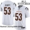 White Embroidered Rashad Jeanty Cincinnati Bengals #53 Stitched Jersey