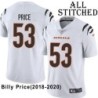 White Embroidered Billy Price Cincinnati Bengals #53 Stitched Jersey