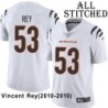 White Embroidered Vincent Rey Cincinnati Bengals #53 Stitched Jersey