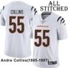White Embroidered Andre Collins Cincinnati Bengals #55 Stitched Jersey