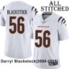 White Embroidered Darryl Blackstock Cincinnati Bengals #56 Stitched Jersey