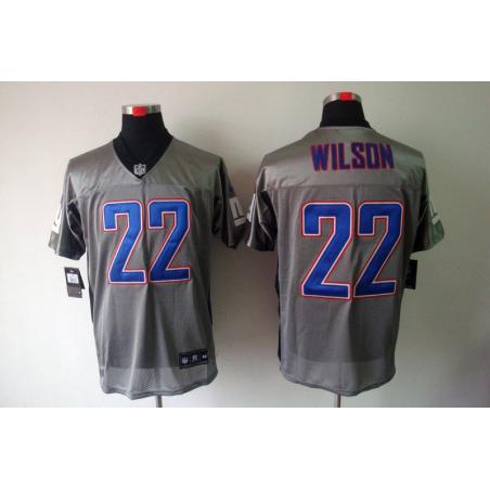 [NEW,Gray-Shadow]David Wilson Football Jersey -NY-G #22 Gray Jersey