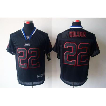 [NEW,Lights-Out]David Wilson Football Jersey -NY-G #22 Black Jersey