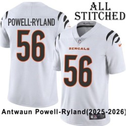 White Embroidered Antwaun Powell-Ryland Cincinnati Bengals #56 Stitched Jersey