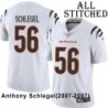 White Embroidered Anthony Schlegel Cincinnati Bengals #56 Stitched Jersey