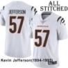 White Embroidered Kevin Jefferson Cincinnati Bengals #57 Stitched Jersey