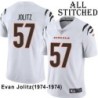 White Embroidered Evan Jolitz Cincinnati Bengals #57 Stitched Jersey