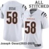 White Embroidered Joseph Ossai Cincinnati Bengals #58 Stitched Jersey