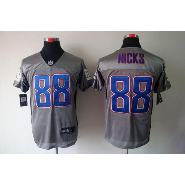[NEW,Gray-Shadow]Hakeem Nicks Football Jersey -NY-G #88 Gray Jersey