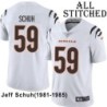 White Embroidered Jeff Schuh Cincinnati Bengals #59 Stitched Jersey