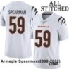 White Embroidered Armegis Spearman Cincinnati Bengals #59 Stitched Jersey