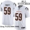 White Embroidered Greg Truitt Cincinnati Bengals #59 Stitched Jersey