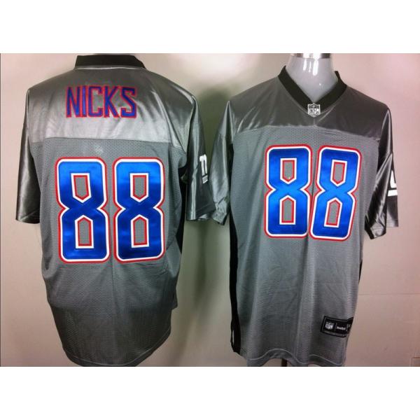 [Rbk,Gray-Shadow]Hakeem Nicks Football Jersey -NY-G #88 Gray Jersey
