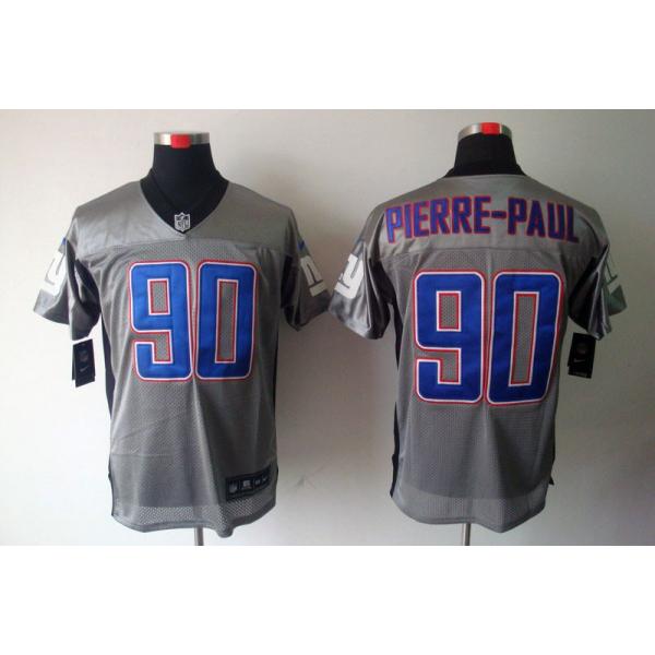 [NEW,Gray-Shadow]Jason Pierre-Paul Football Jersey -NY-G #90 Gray Jersey