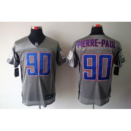 [NEW,Gray-Shadow]Jason Pierre-Paul Football Jersey -NY-G #90 Gray Jersey