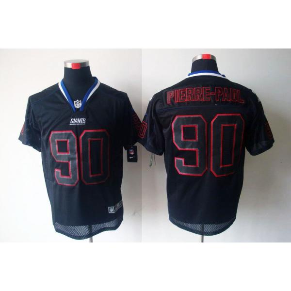 [NEW,Lights-Out]Jason Pierre-Paul Football Jersey -NY-G #90 Black Jersey