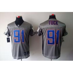 [NEW,Gray-Shadow]Justin Tuck Football Jersey -NY-G #91 Gray Jersey