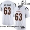 White Embroidered Bobbie Williams Cincinnati Bengals #63 Stitched Jersey