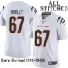White Embroidered Gary Burley Cincinnati Bengals #67 Stitched Jersey