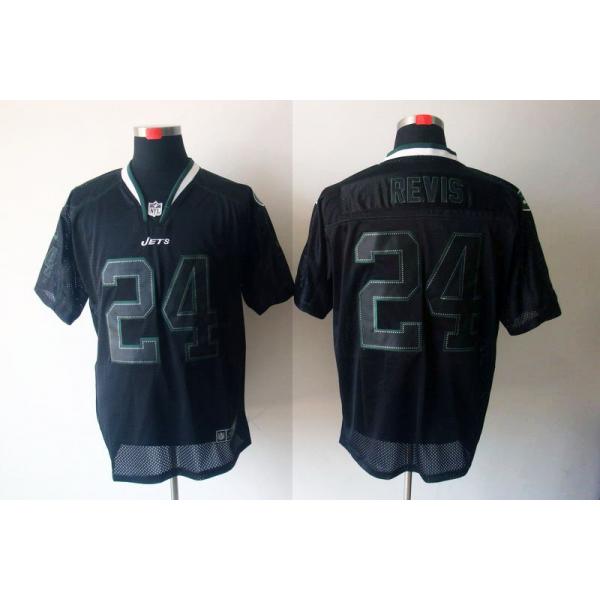 [NEW,Lights-Out]Darrelle Revis Football Jersey -NY-J #24 Black Jersey