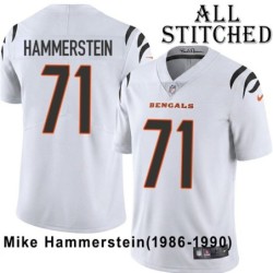 White Embroidered Mike Hammerstein Cincinnati Bengals #71 Stitched Jersey