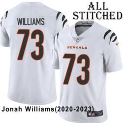 White Embroidered Jonah Williams Cincinnati Bengals #73 Stitched Jersey