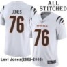 White Embroidered Levi Jones Cincinnati Bengals #76 Stitched Jersey