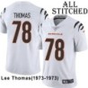 White Embroidered Lee Thomas Cincinnati Bengals #78 Stitched Jersey