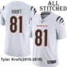 White Embroidered Tyler Kroft Cincinnati Bengals #81 Stitched Jersey