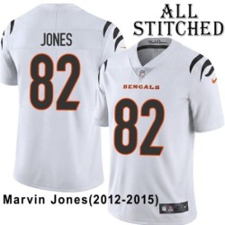 White Embroidered Marvin Jones Cincinnati Bengals #82 Stitched Jersey